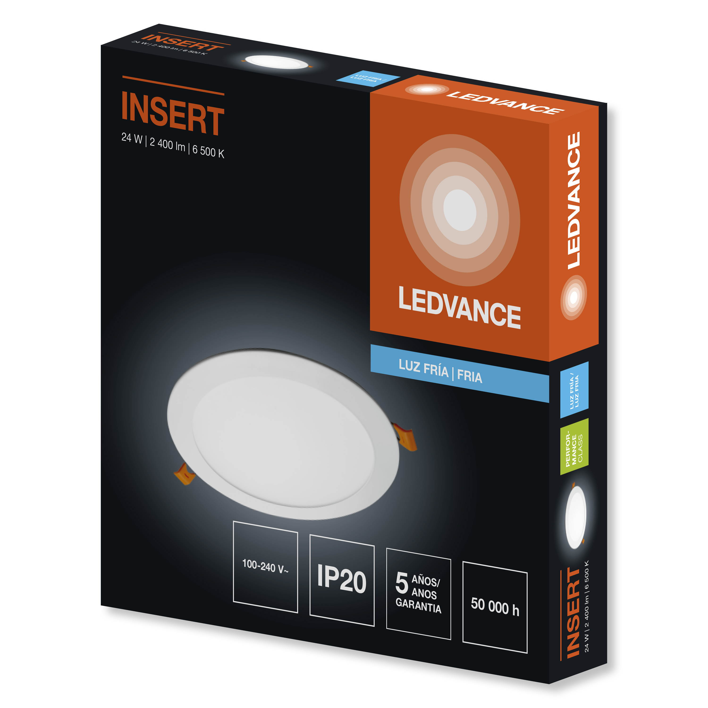 LUMINARIA LED DOWNLIGHT CIRCUL 24W 100-240V 6500K IP20 EMPOT INSERT - LEDVANCE